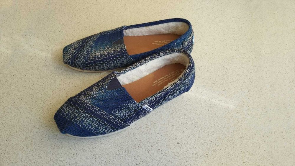 Мокасини утеплені Toms еспадрильї тапки теплі сліпони тапочки 38,5, 39