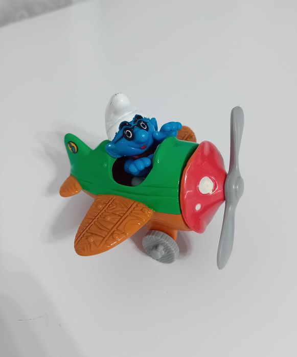 Smerfy The Smurfs - Smerf Pilot Samolot - Figurka Peyo Toy Island 1996