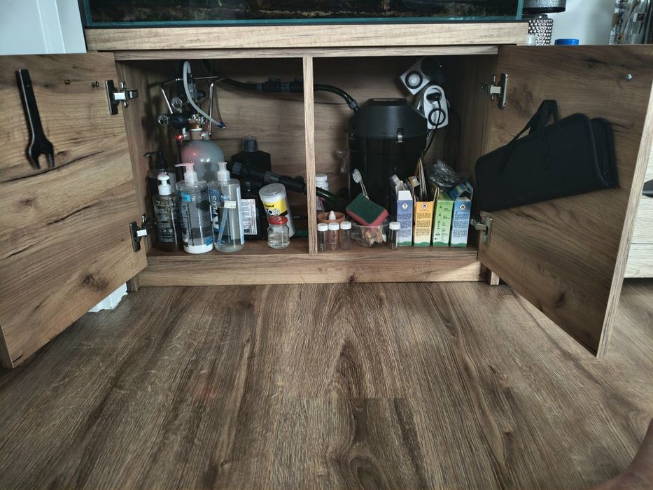 Zestaw akwariowy; akwarium FULL OPTIWHITE 80/45/50+szafka+lampa+filtr