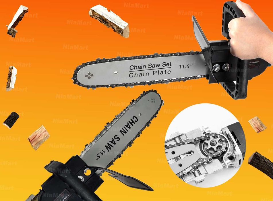 Цепная насадка пила на болгарку, 11.5 дюймов / М10 и М16: 349 грн ...