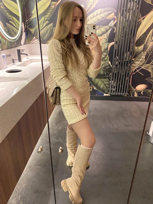 Сукня fashionista вʼязана твідова тепла коротка платье xs s сарафан