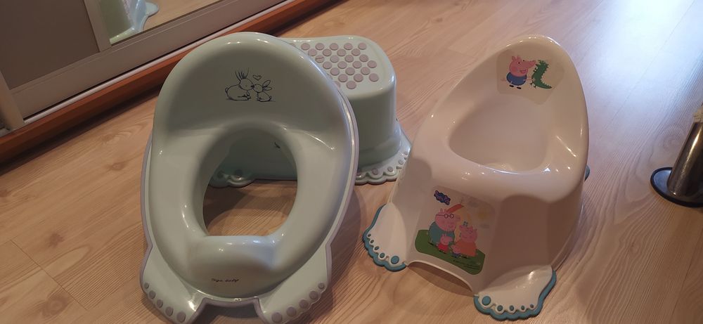 Детский музыкальный горшок, ступенька и насадка на унитаз
