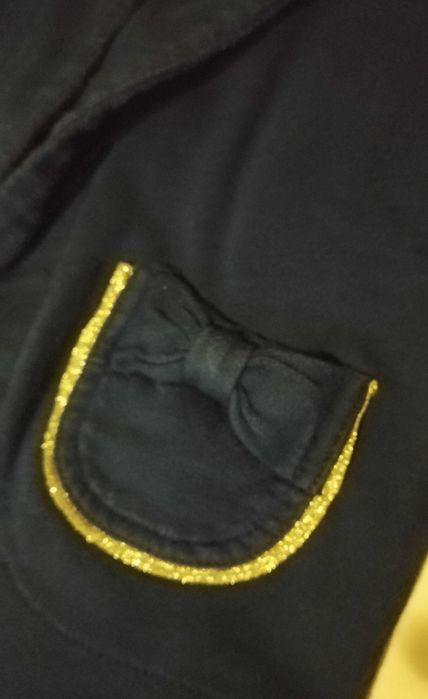 Casaco azul com detalhes em dourado - 24 meses