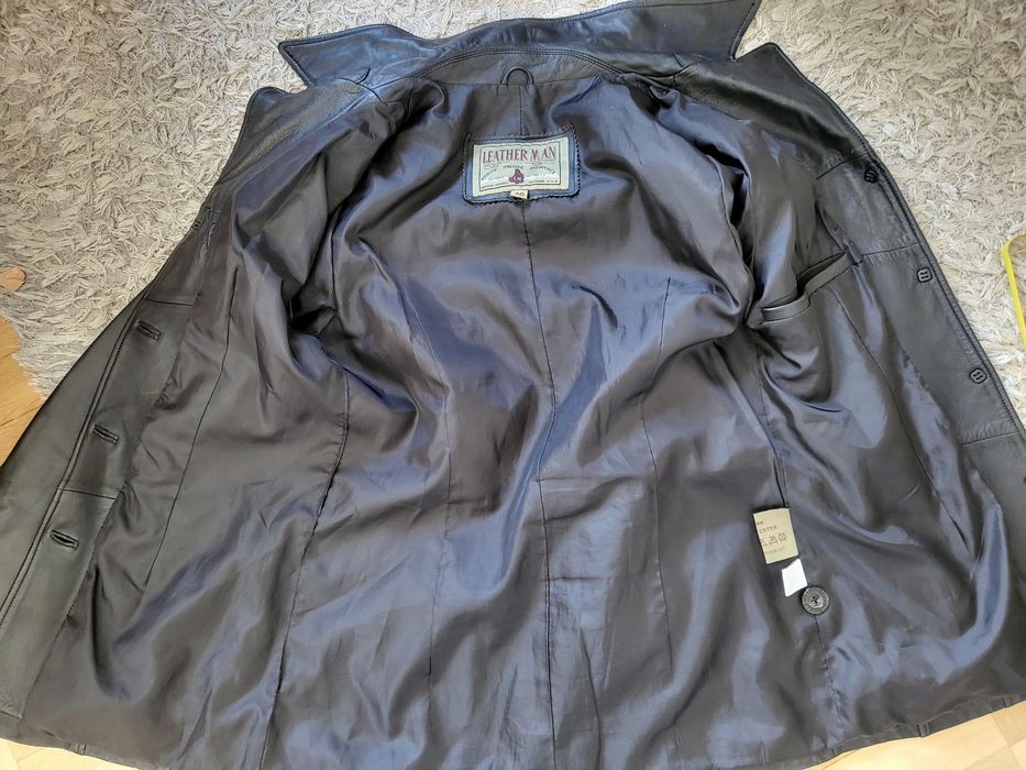 czarna skórzana kurtka marki Leather Man