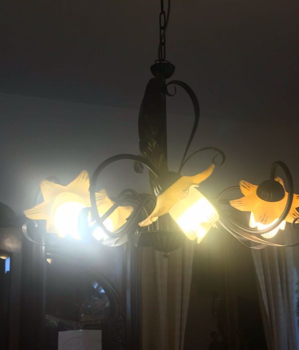 Candeeiro sala ou quarto com flores64730215119873121