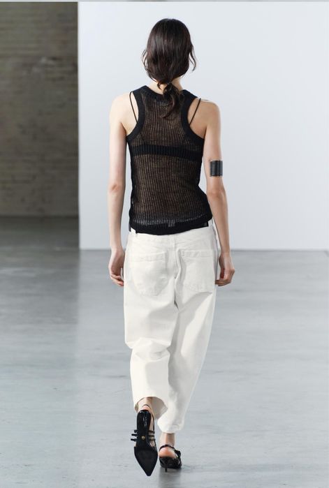 Білі джинси ZARA 40р 9632/081/712 relaxed fit
