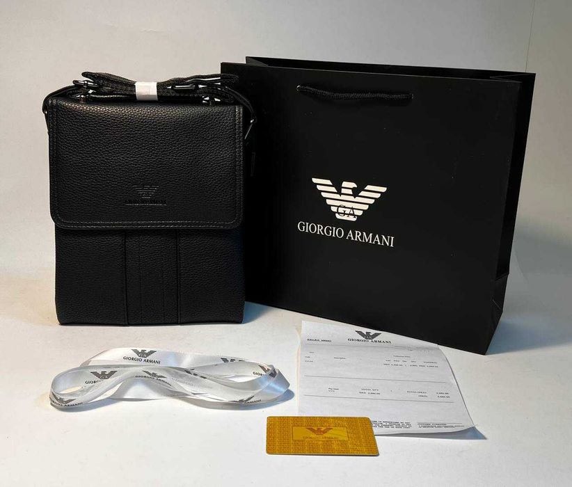 Emporio Armani męska torba torebka Listonoszka, skóra, Włochy 6139