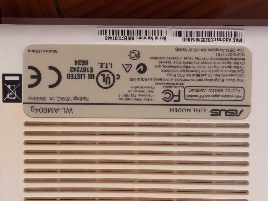 Asus WL-AM604g Router64551488434050122