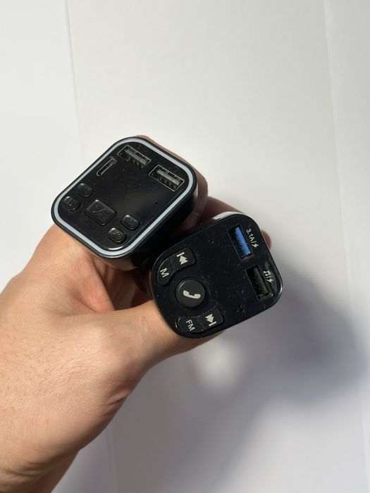 Transmiter FM Bluetooth ładowarka USB-C zestaw głośnomówiący