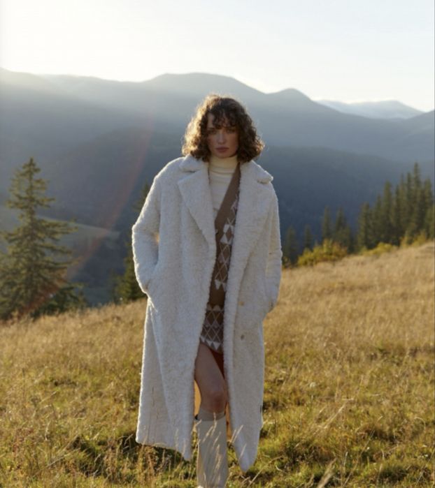 Шуба еко хутро Gepur ,молочного кольору