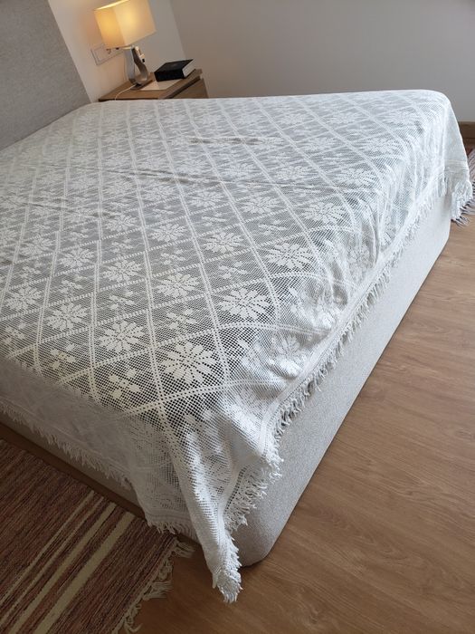 Colcha em croché cama de casal