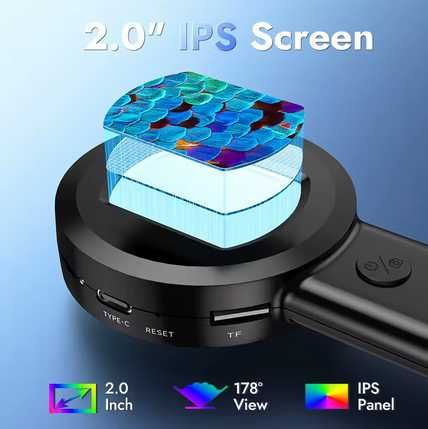 Lupa IPS Screen 100x de 2" Compatível com Windows/Mac