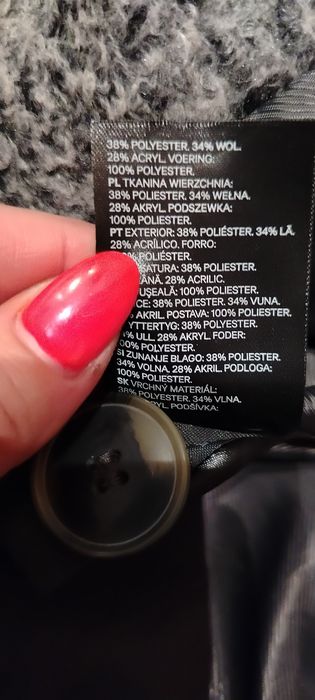SUPER bardzo Lekki modny duży Płaszcz H&M oversize