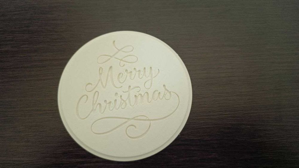 Świąteczne podkładki SNOWFLAKE / MERRY CHRISTMAS - pod kubek/szklankę.
