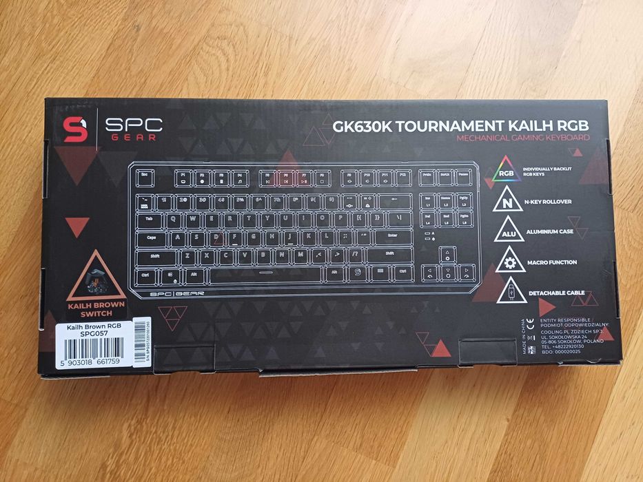klawiatura spc gear g630k switche brązowe
