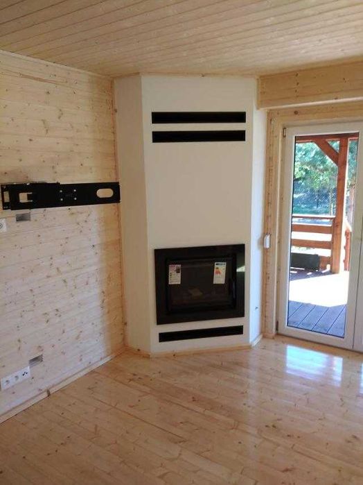 nowoczesny kominek HAJDUK Smart 2LT narożny do rekuperacji MONTAŻ