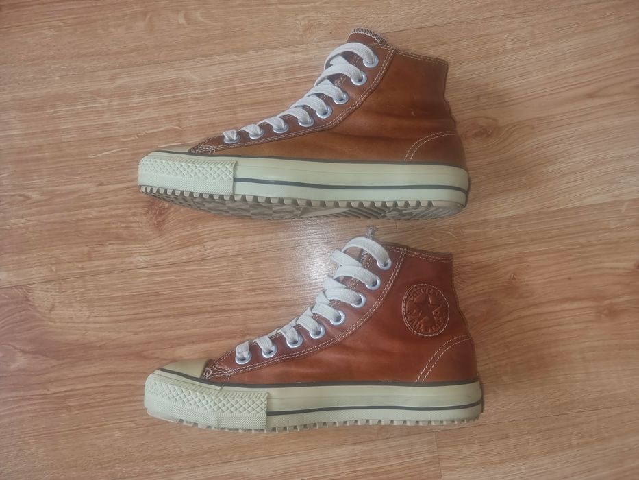 Skórzane buty Converse All Star Mid Pinecone Boots, rozmiar 40-40.5