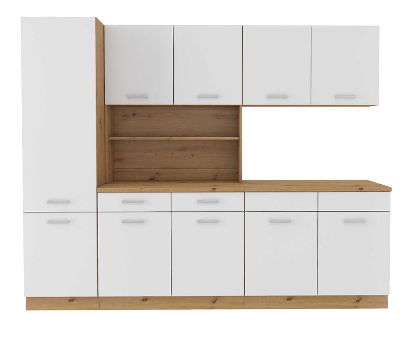 Kredens MARIA Meble do Kuchni dąb artisan / biały 250cm