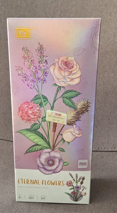 Klocki konstrukcyjne bukiet kolorowych kwiatów 547 elementów