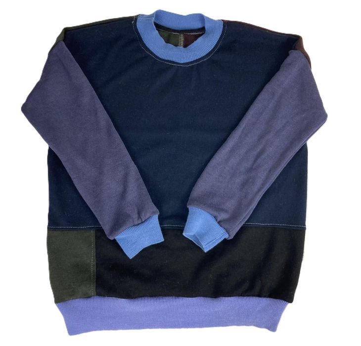 Naturalna bluza patchwork wełniana 128 cm wełna merino wool 100%