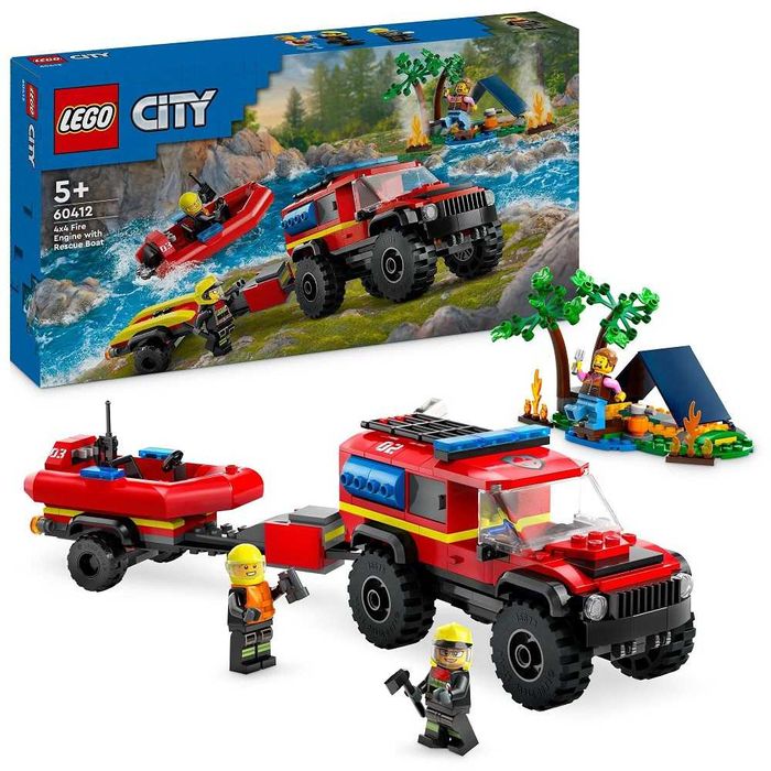 Klocki Lego City 60412 Terenowy wóz strażacki z łodzią ratunkową