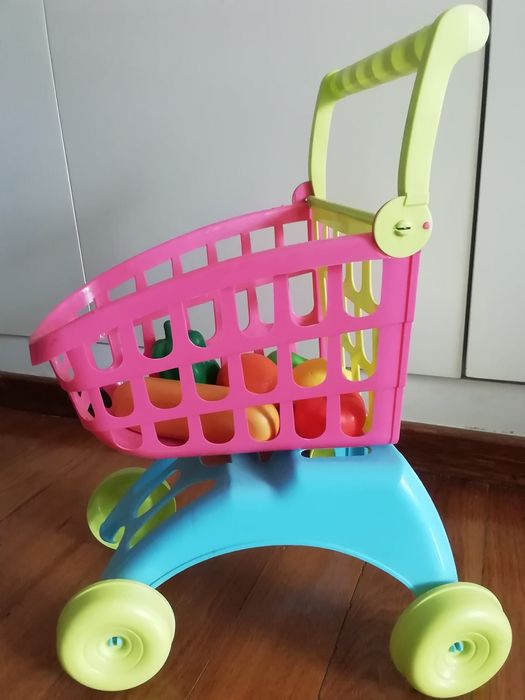 Carrinho de compras com 6 peças para crianças