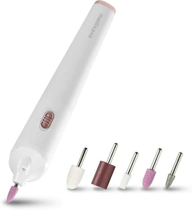 Zestaw Medisana MP 900 do manicure pedicure LED na baterie 5 nasadek