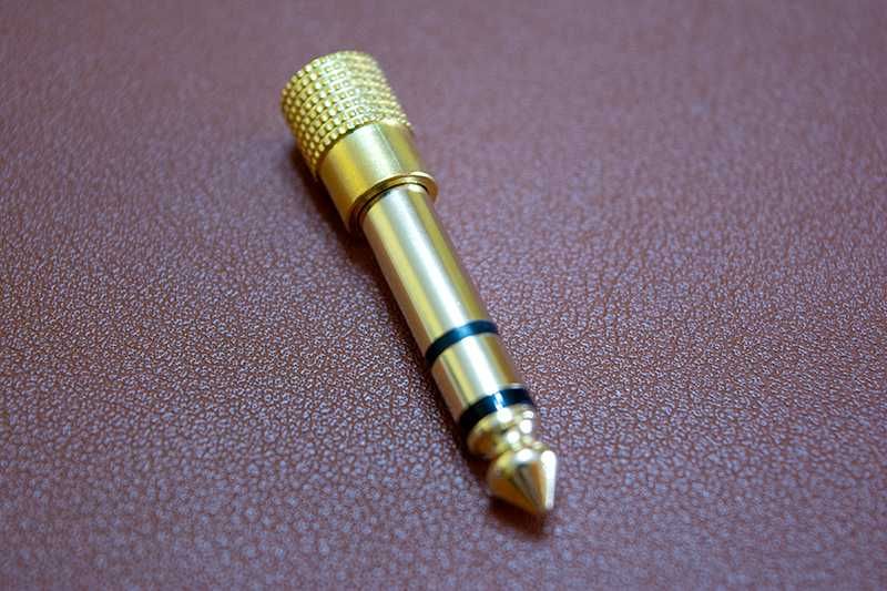 Adaptador Jack RCA 6.5 Macho para 3.5 Fêmea Estéreo, Novo