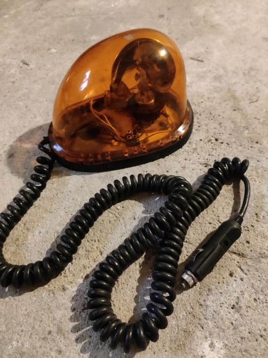 Kogut retro, halogenowa obrotowa lampa ostrzegawcza