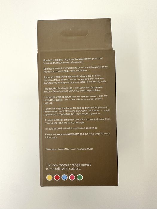 Copo de Bambu com Palhinha Eco Rascals