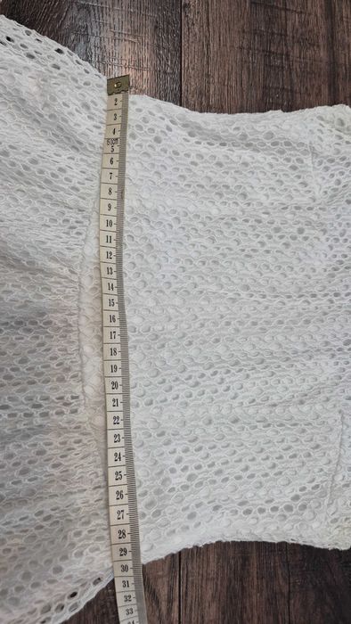 sukienka cropp biała koronka S 36 bawełna lato 057 I must have