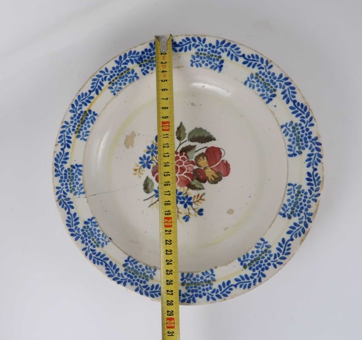 Grande prato em faiança Portuguesa Séc. XIX - 28 cm