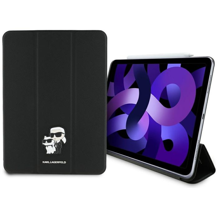 Karl Lagerfeld KLFC11RM24SAKCK iPad Air 11 M2 2024 / M3 2025 / M4 2026 Book Cover czarny/black Saffiano Magnetic Karl i Choupette