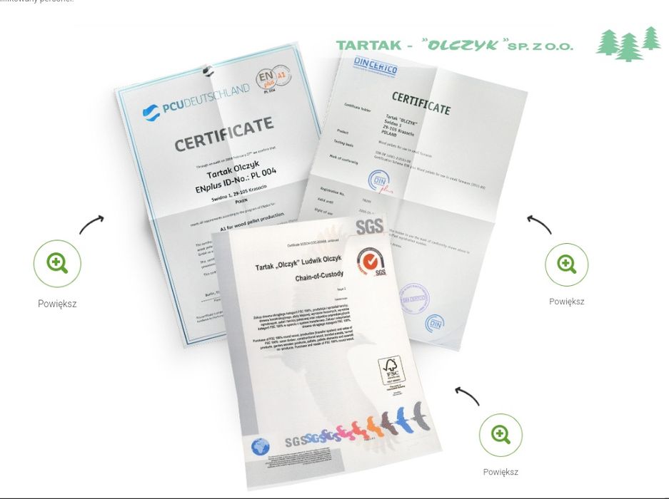 Dostępny - Pelet  Olczyk EnPLUS A1 DIN 2100tona, paleta 2200 HDS