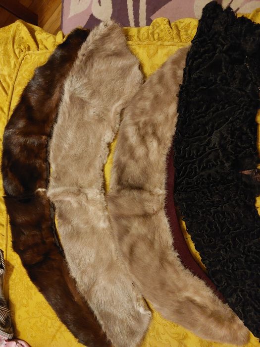 Комір норки, чорний каракуль