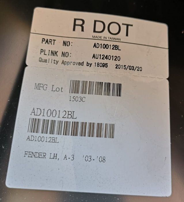 guardalamas frente esquerdo audi a3 8p novo