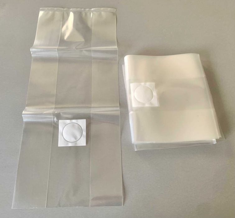 Worki do uprawy grzybów 20x50cm. Filtr 0,2 mikrona. 10 sztuk