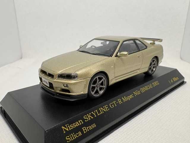 1/43 Nissan Skyline GT-R Mspec Nur (BNR34) 2002 Car-Nel/Kyosho