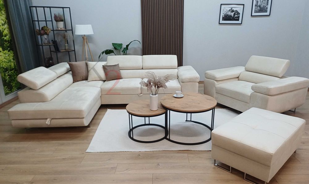 Narożnik Arteon POD WYMIAR Kanapa Łóżko Sofa Rogówka USB + GRATIS