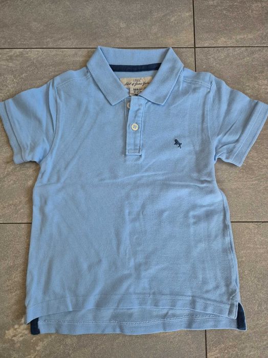 Zestaw 2x koszulka polo H&M 98 104 biała błękitna jak nowa bluzka