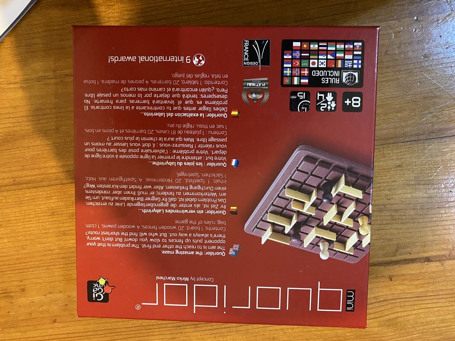 Jogo de tabuleiro QUORIDOR gigamic