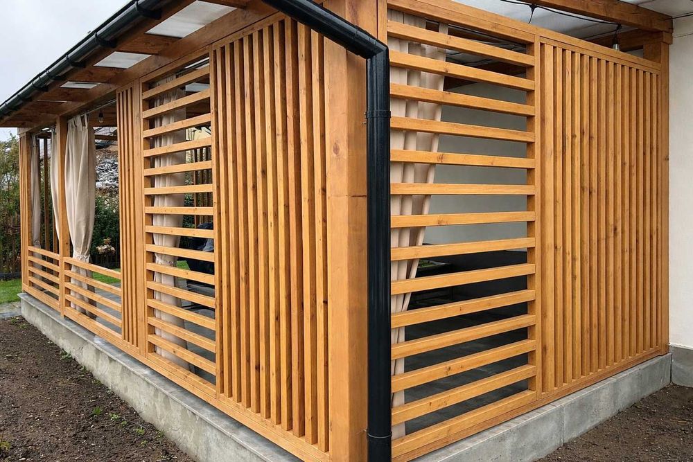 Zadaszenie tarasu model "Kleosin" 2,95m x 4,20m, poliwęglan pergola