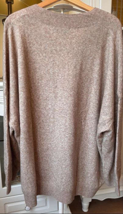 Sweter z wełną/oversize/dekolt V/Zara