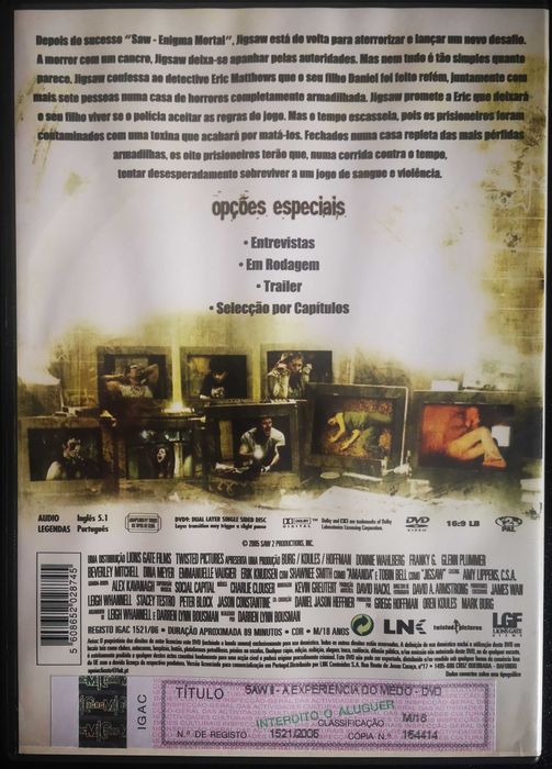 DVD "Saw II: The Experience of Fear"64585490031106122