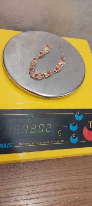 Bransoletka Wisior Pierścień: Złoto 585 plus Koral Piękne wykonanie