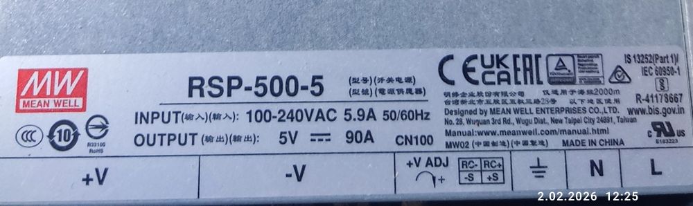 Zasilacz LED impulsowy 500W 5V 90A

szeroki zakres napi