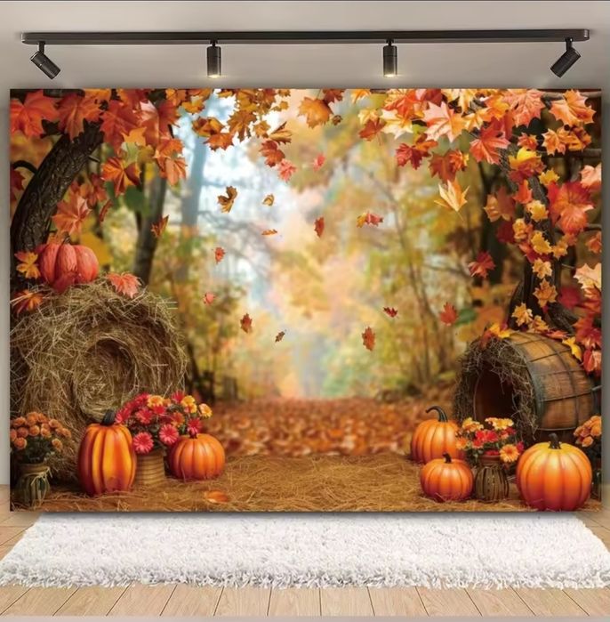 180x125 Tło fotograficzne jesień halloween dynie