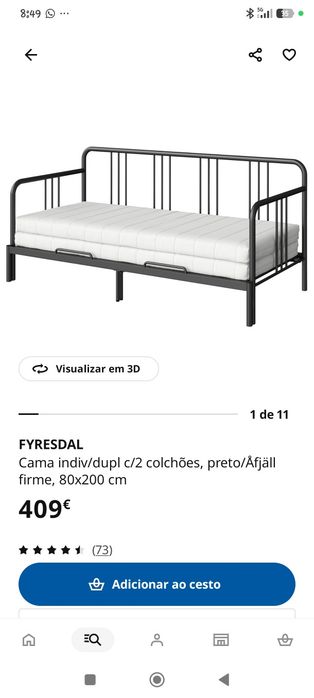 Sofá cama com colchão