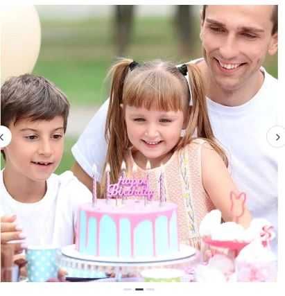 Набор декоративных свечей happy birthday 1 набор