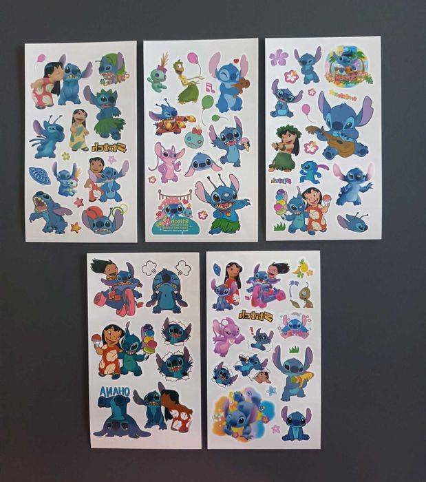 Tatuaże zmywalne Lilo i Stitch 5 arkuszy!